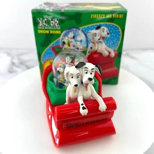 McDonalds Disney 101 Dalmatians Snow Dome Dog Sledding Collectible Figurine 1996 - Picture 1 of 17
