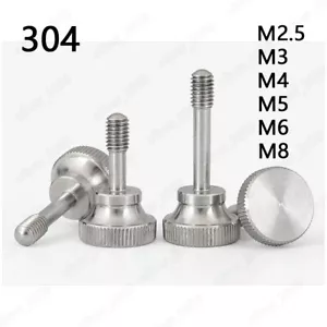 304 Stainless Steel Knurled Thumb Screws With Walsted Shank M2.5 M3 M4 M5 M6 M8 - Picture 1 of 6