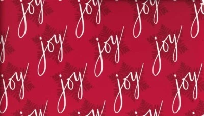 Hallmark Wrapping Paper Christmas Joy Snowflakes on Red 22.5 sq ft Roll Holiday - Image 1 of 4