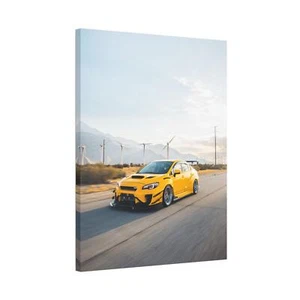 Subaru WRX STI High Resolution Museum Quality Vertical Car Canvas Print #002 - Picture 1 of 10