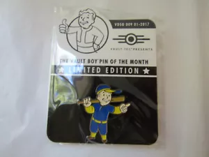 Fallout Vault-Tec VBotM Vault Boy Pin of the Month #9 Big Leagues perk Bethesda - Picture 1 of 4