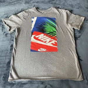 Nike Graphic Men’s Short Sleeve Gray Logo T-Shirt XL - Picture 1 of 8
