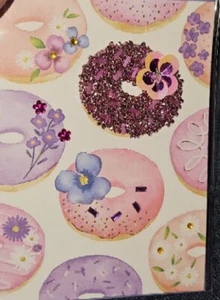 PAPYRUS GEMMED GLASS BEADS DONUT DONUTS FLOWERS BLANK INSIDE ALL OCCASIONS CARD - Picture 1 of 4
