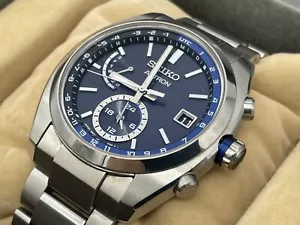 N MINT SEIKO ASTRON Radio Wave Solar Men's Watch Band Size 6.1inches 8B63-0BA0 - Picture 1 of 20