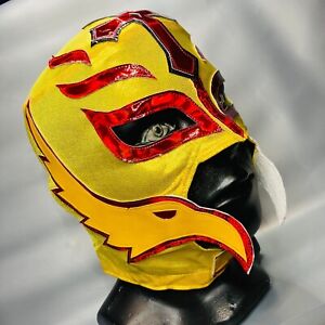 The King Mysterio Semi Professional Wrestling costume Lucha Libre Mask Gold Red