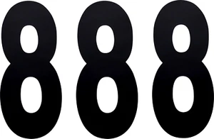 FACTORY EFFEX 8" BLACK #8 PRO NUMBER FOR NUMBER PLATE #FX02-4478 - Picture 1 of 4