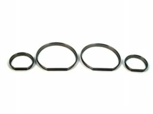 Anillos de tablero de instrumentos Bazel calibre cromado negro para BMW E46 1998-2006 (4 PIEZAS/JUEGO) - Imagen 1 de 3