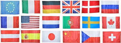 Lotto 18 Bandiere Nazioni Principali Più Importanti Del Mondo Cm 90X150 - Immagine 1 di 4