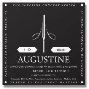 Augustine Black 4th Single string (D) .0285 Classical Guitar Strings Silver New - Picture 1 of 1