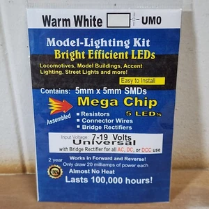 Mega Chip LEDs High Brightness SMD Style w/8" Wire Leads Warm White Evan UM0 - Picture 1 of 2