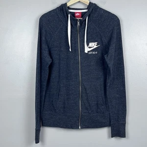 Nike Women's Gym Vintage Gray Full Zip Just Do It Hoodie 726057 Size M; Active - Picture 1 of 14