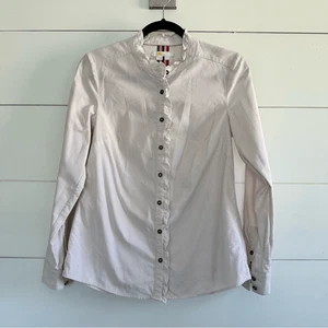 Blusa donna Boden 2 panna in velluto a coste con volant e bottoni - Foto 1 di 5