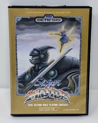 Super Hydlide (Sega Genesis, 1990) w/ Case - Authentic - Tested & Working! - Image 1 of 4