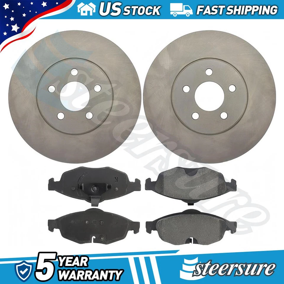 Kit de pastillas de freno delanteras y rotor para Dodge Stratus 2001 2003 2004 2005 2006 2,4 L L4 Foto 1 de 1