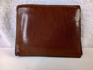 Men’s Coach Bifold Leather Wallet Brown See Pictures Read Description Fast Ship - Picture 1 of 10