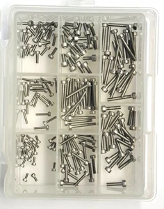 Assortimento viti cilindriche DIN 912 da M 1,6 a M 2,5 - acciaio inox A2 (160 pz.) - Foto 1 di 5