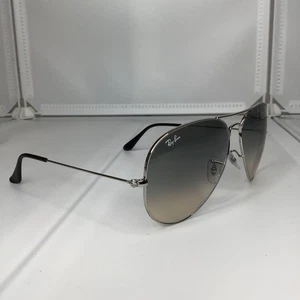 NEW RAY BAN AVIATOR Sunglasses 3025 003/32 SILVER/GRAY 62MM AUTHENTIC - Picture 1 of 14