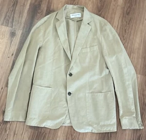 Officine Generale Linen Blend Tan Garment Dyed Blazer 52 Lightest Sports Coat - Picture 1 of 11
