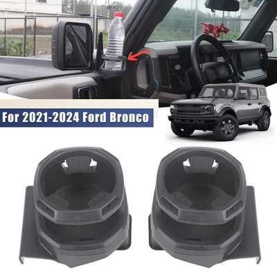 Portavasos para bebidas ventana lateral derecha e izquierda para Ford Bronco 2/4 puertas 2021-2024 Foto 1 de 4