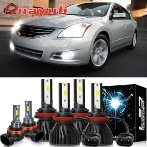 For 2007-2018 Nissan Altima LED Headlight Hi-Low Beam+Fog Light Bulbs H9 H11 H11 - Picture 1 of 17