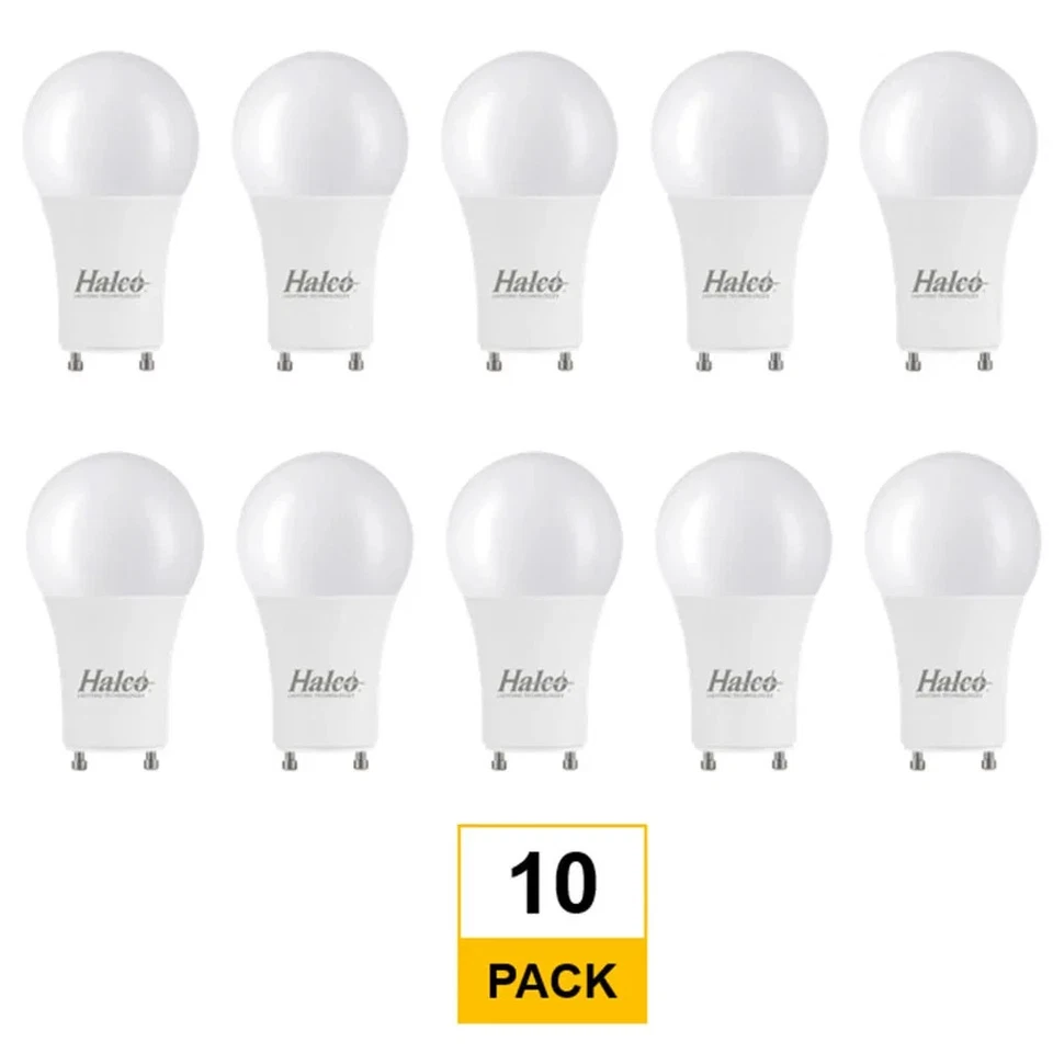 Halco LED A19 9W 4000K 60W-Equiv 800L GU24 Base Dimm T20-T24-JA8 (10-pk) 85155 - Image 1 of 4
