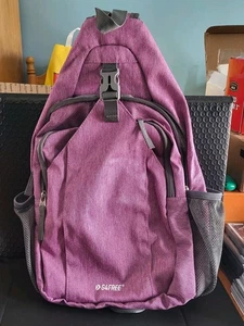 G4Free RFID Sling Backpack Chest Crossbody Bag Purple Daypack Hiking Travel - Picture 1 of 10