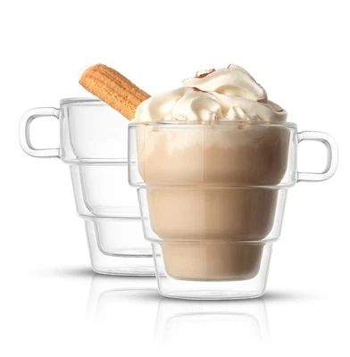 Tazas de café aislantes de doble pared Pila - Vidrio aislante de doble pared de 16 oz... Foto 1 de 4