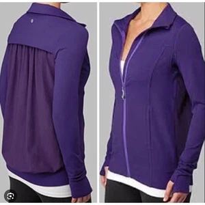 Lululemon Tadasana Mesh Back Jacket Purple 6 - Picture 1 of 4