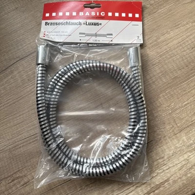 Duschschlauch Brauseschlauch 1,5 m BASIC silber inkl. Dichtung 1/2x1/2 neu OVP - Bild 1 von 4