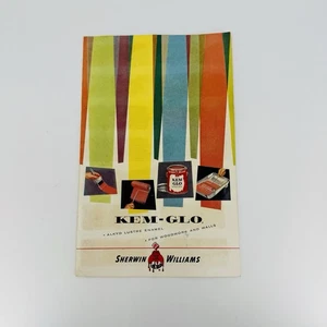Vintage MCM Sherwin-Williams Kem-Glo Paint Brochure Catalog Graphics Samples 1950s - Bild 1 von 3