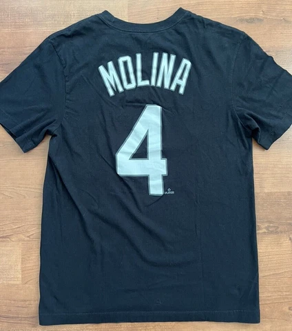 St. Louis Cardinals Shirt Size Small Yadier Molina Gray Yadi #4 Cover