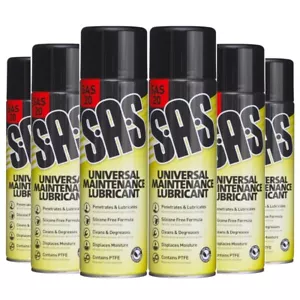 Maintenance Spray Penetrating Fluid Lube SAS Universal car motorbike MX 12 PACK - Picture 1 of 3