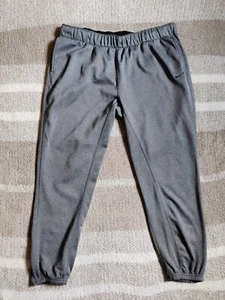 Nike Joggers Womens XL Gray All Time Therma Fit Fleece Just Do It Spell Out - Picture 1 of 10