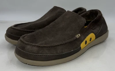 Zapatos Crocs Para Hombre Talla 10 Marrón Gamuza 14757 Walu Accent Gamuza Mocasín Foto 1 de 4