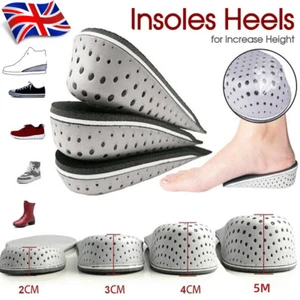 Height Increase Insoles Men Women Invisible Heel Lift Taller Shoe Inserts 2 Pads - Picture 1 of 10