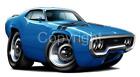 1971 - 1972 Plymouth Road Runner GTX Muscle Car Cartoon Tshirt #9494 auto art