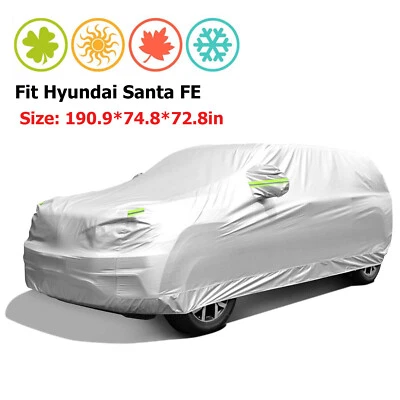 Автомобильный чехол для Hyundai Santa FE уличный всепогодная защита от пыли солнца снега YL - Изображение 1 из 4