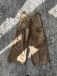 Cynthia Rowley Nylon Cargo Pants in Khaki - Picture 1 of 3