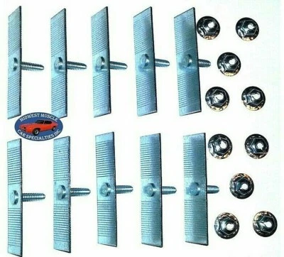 GM 1/2"-2-1/2" Body Fender Door Belt Trim Moulding Molding Push In Clips 10pcs Q - Image 1 of 4