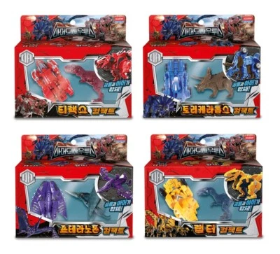 Academy Armored Saurus 4 Compact Series Dinosaurs Transform Action Figure Toy - Image 1 of 4