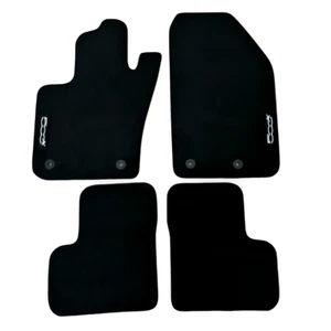 Car Floor Mats For Fiat 500x Velour Waterproof Black Carpet Rugs Auto Liners New - Picture 1 of 13