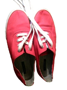 Lands End sneaker/scarpe stringate rosse da donna taglia 10B (400698) - Foto 1 di 7