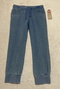 Levi's Jogger Sweatpants Girl's 7 Blue Knit Rib Waistband And Cuff 6-7 Years - Picture 1 of 10