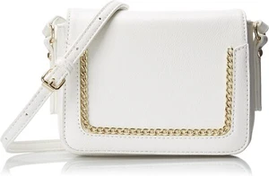 POVERTY FLATS BY RIAN WOMEN'S MINI CHAIN CROSS-BODY BAG,WHITE,PSPY400234,NEW - Picture 1 of 7