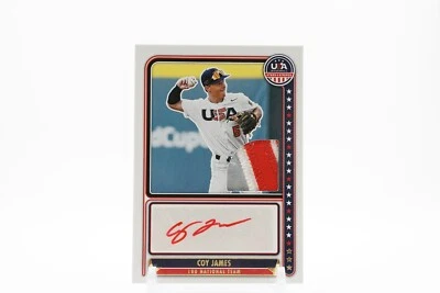 Coy James - Relic Auto /25 - 2024 Panini Stars & Stripes Baseball - Image 1 of 2