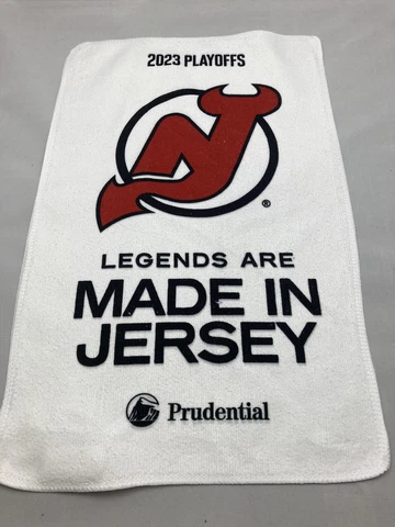 New Jersey Devils Rally Towel Stanley Cup Playoffs 4/20/2023 Rangers Game 2 Cover