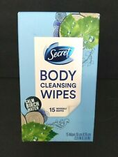 Secret Body Cleansing Wipes Womens Calm Birch Water And Cook Waterlily 15 Packs 