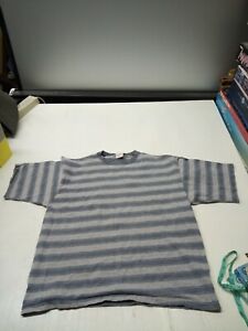 UNION BAY Short Sleeve T-Shirt Grey Stripe Sz BIG Made In USA