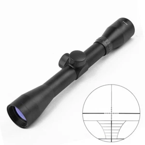 4X32 Hunting Scope Reticle Wide Angle Sight Shooting Riflescopes + Ring Mounts - Picture 1 of 10