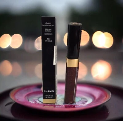 Brillo extremo brillante Chanel Lèvres Scintillantes - 487 Etincelle - 0,18 oz Foto 1 de 4